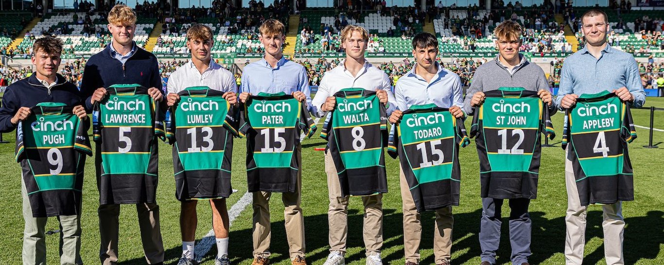 Northampton Saints will welcome eight players into the Senior Academy next season