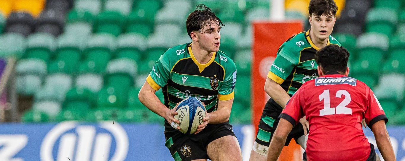 Action from Northampton Saints Under-18s Academy against Newcastle Falcons.