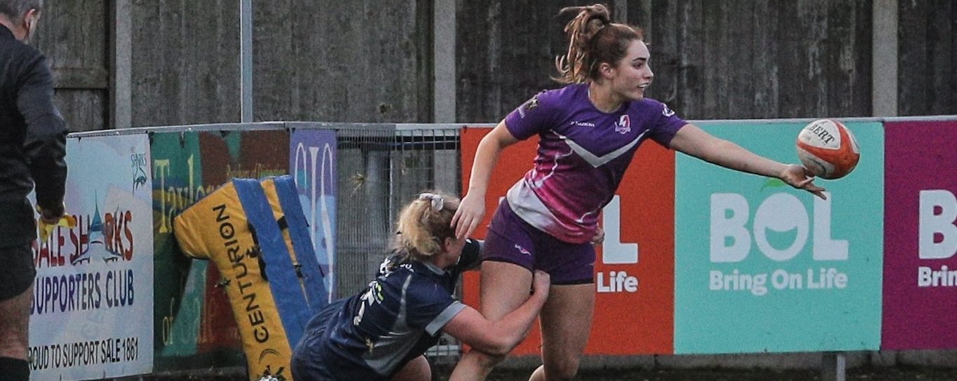 Bo Westcombe-Evans of Loughborough Lightning against Sale Sharks.