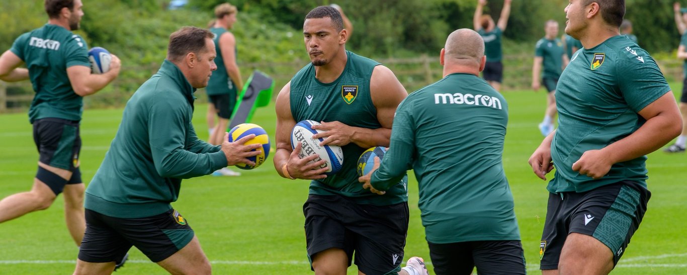 Northampton Saints’ Juarno Augustus during 2024/25 season.