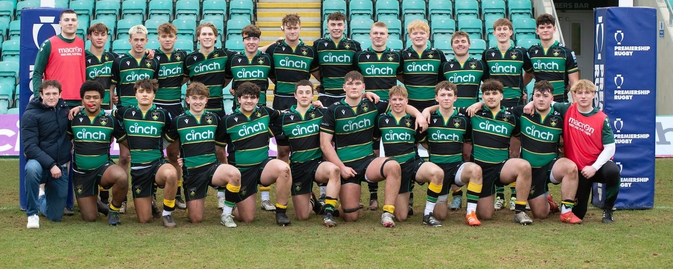 Northampton U18 Academy after their victory against Leicester Tigers.