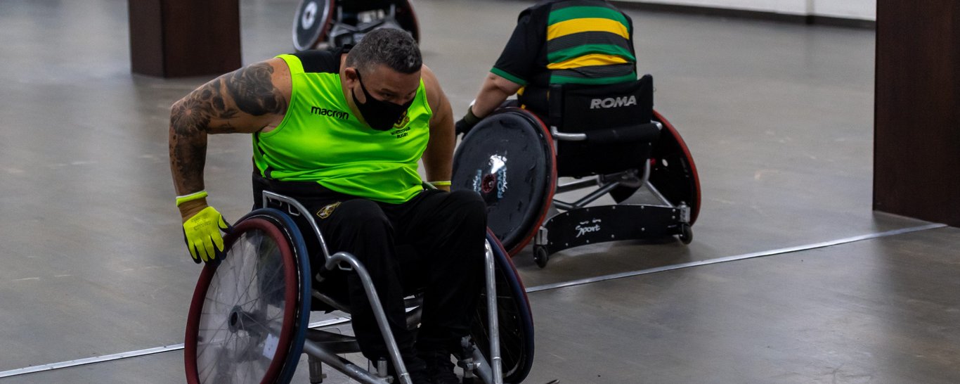 Northampton Saints Wheelchair Rugby team in action