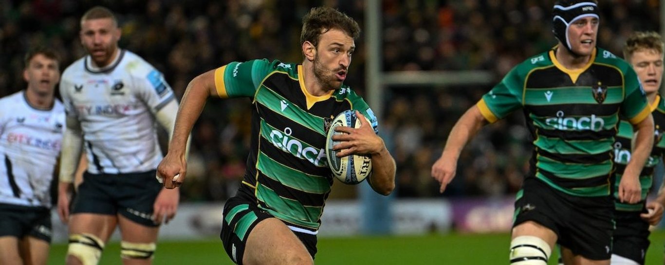 James Ramm of Northampton Saints against Saracens.