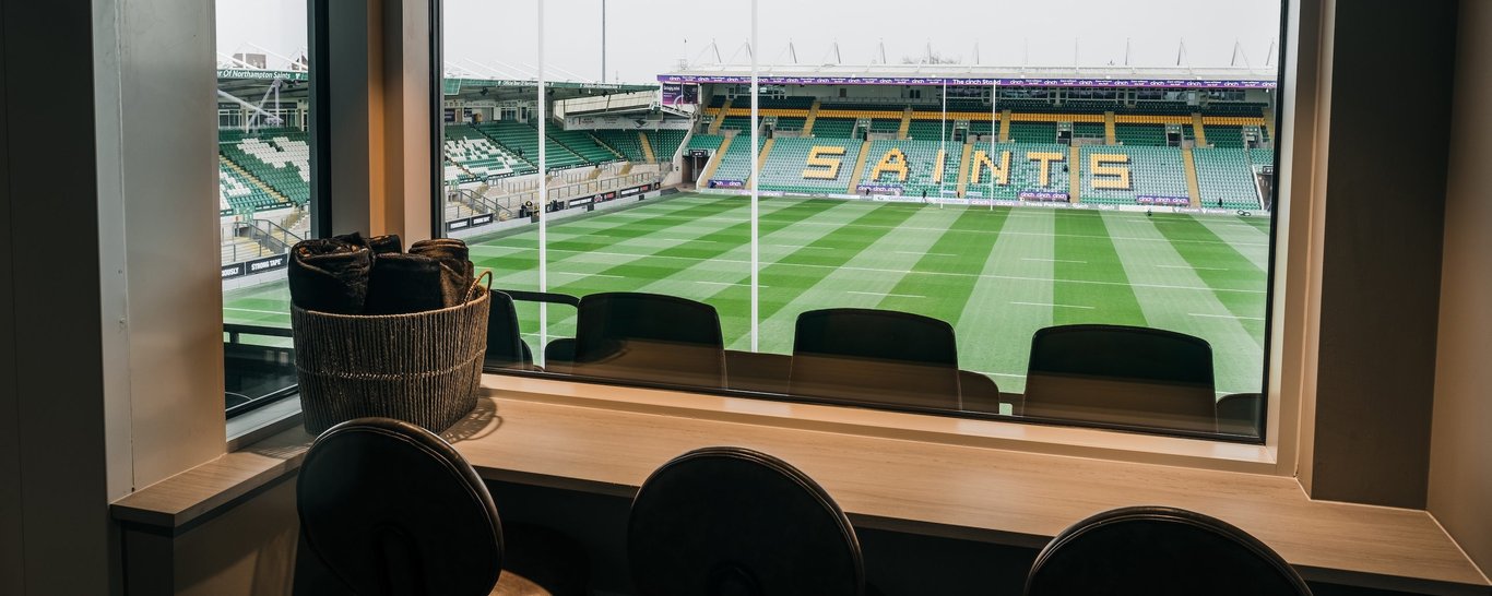 Our Executive Boxes all benefit from outstanding views of the pitch and offer an exclusive space for 10 to 24 guests to soak up the unique cinch Stadium at Franklin’s Gardens atmosphere.