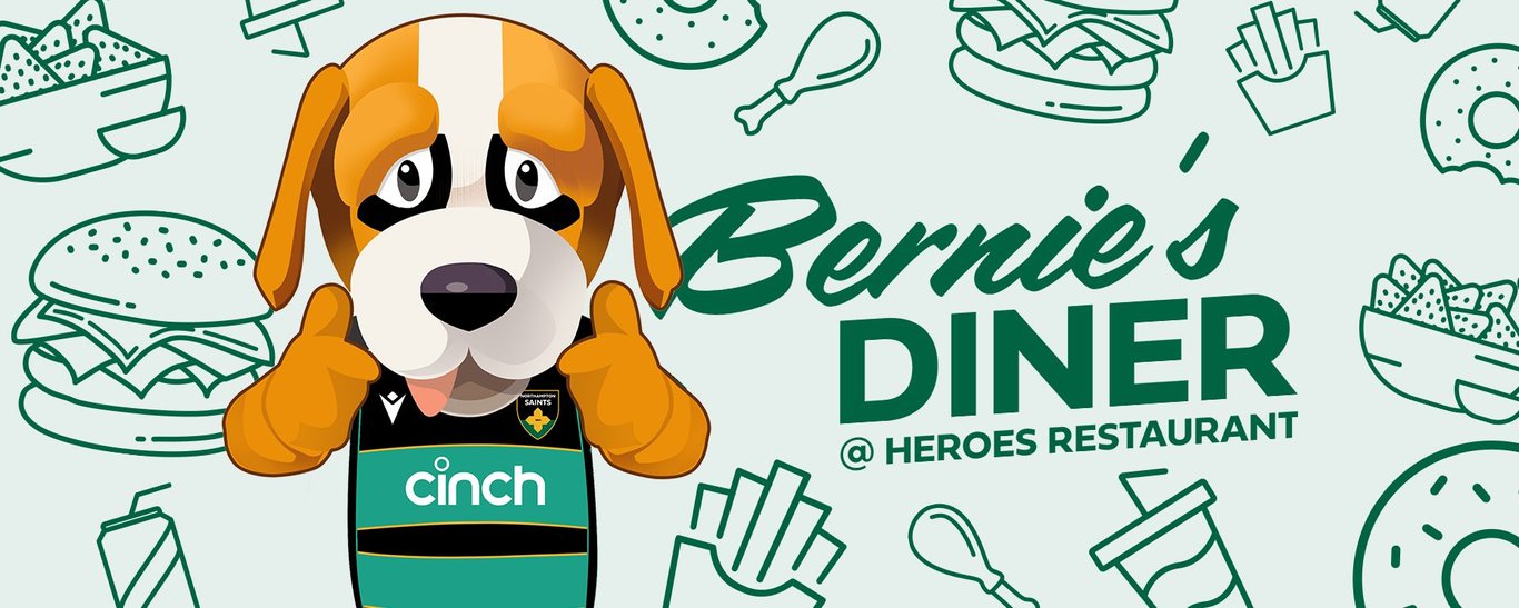 Bernie’s Diner will be open for Saints’ Premiership Rugby Cup matches