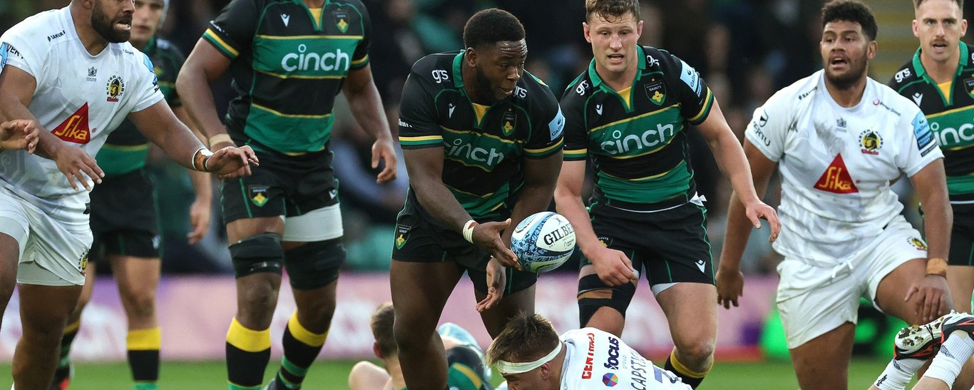 Northampton Saints’ Emmanuel Iyogun during the 2024/25 season.