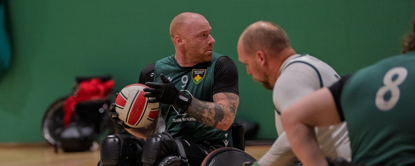 Saints Wheelchair Rugby in action at Aylesbury