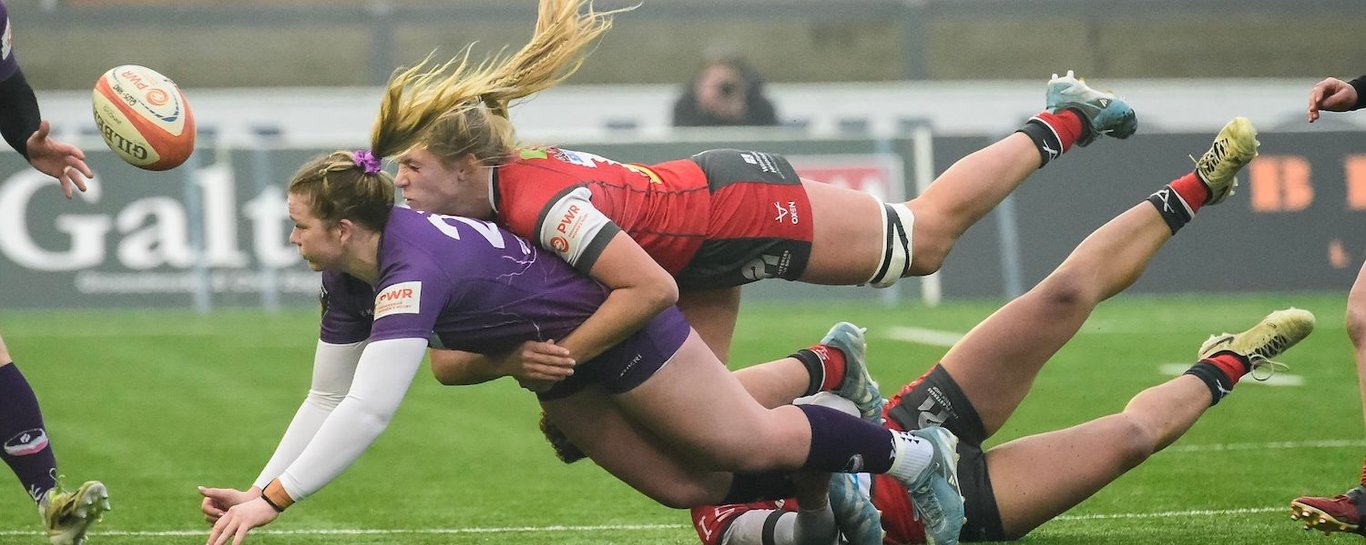 Carmela Morrall of Loughborough Lightning against Gloucester-Hartpury.