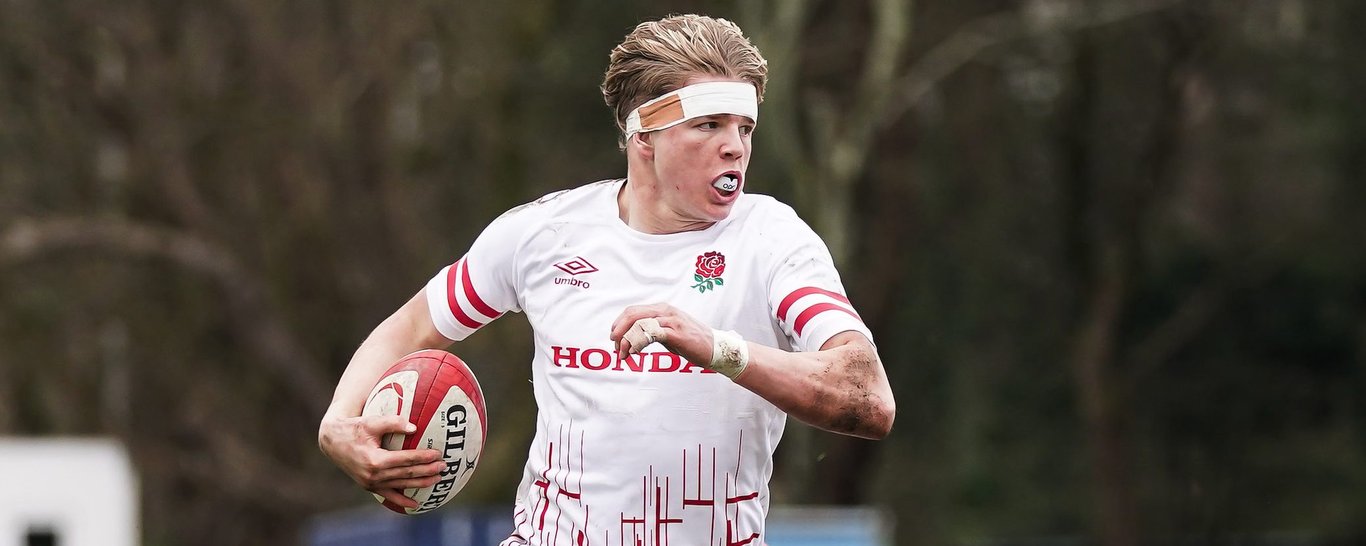 Northampton Saints’ Henry Pollock representing England Under-18s