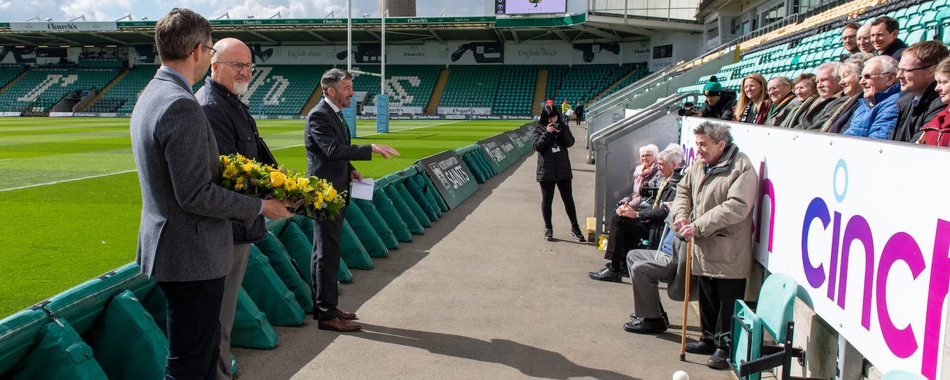 Saints hosted a rededication ceremony for the War Memorial at Franklin's Gardens
