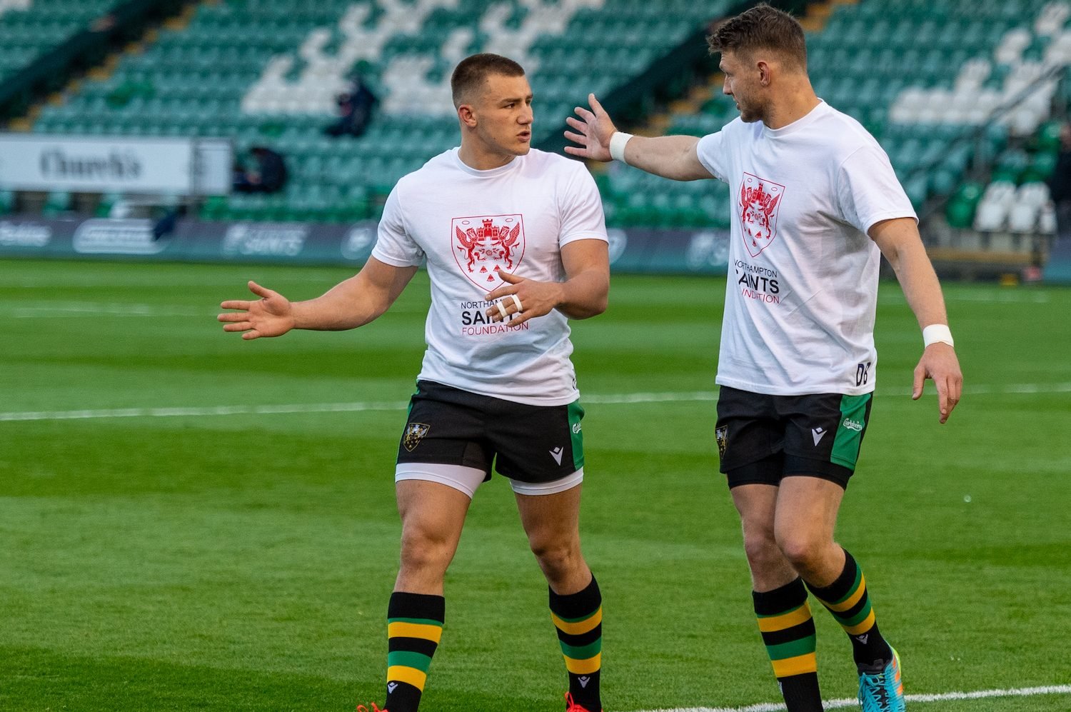 Dan Biggar and Ollie Sleightholme on Northampton Saints Foundation‘s annual Takeover Day