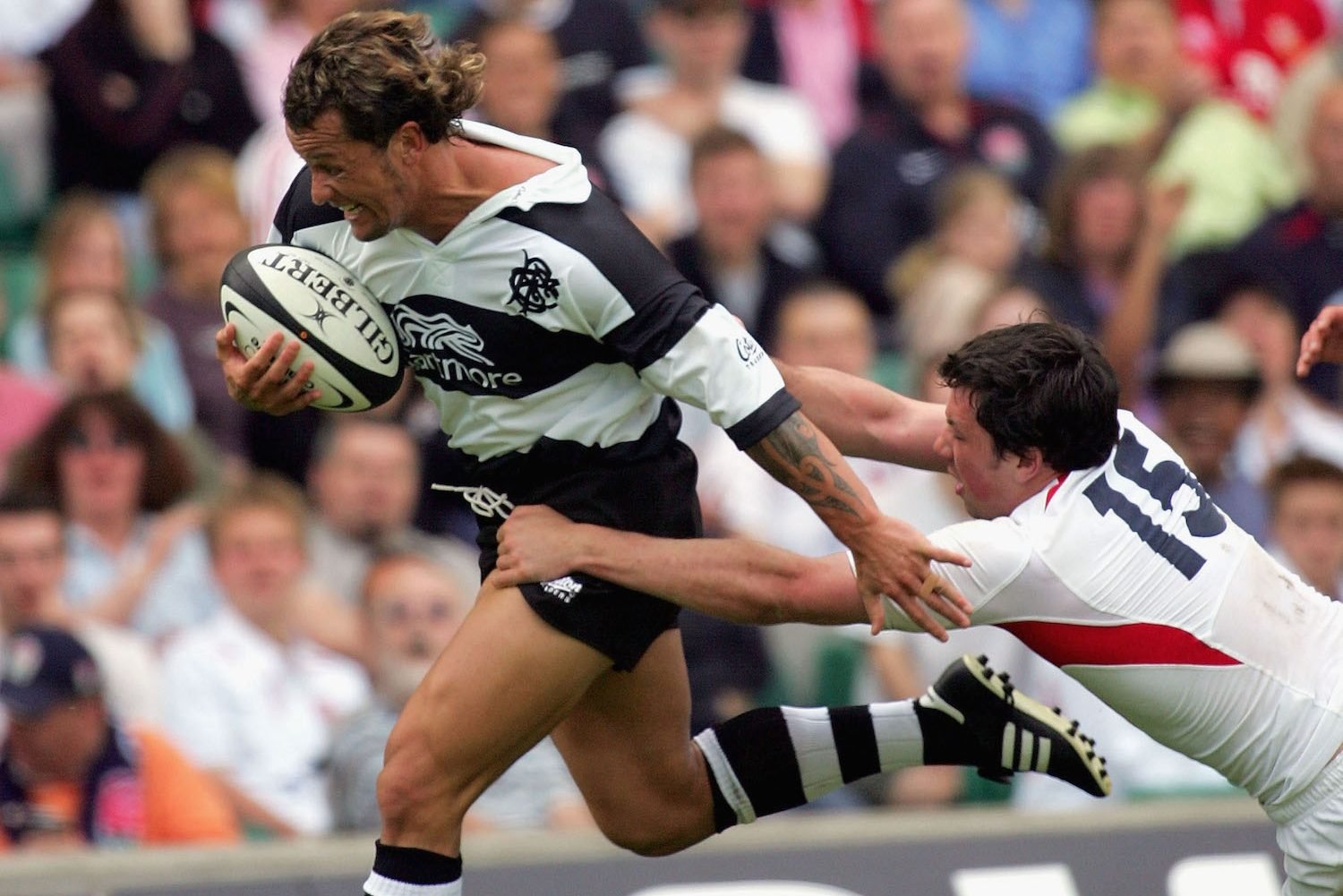 Carlos Spencer plays for the Barbarians