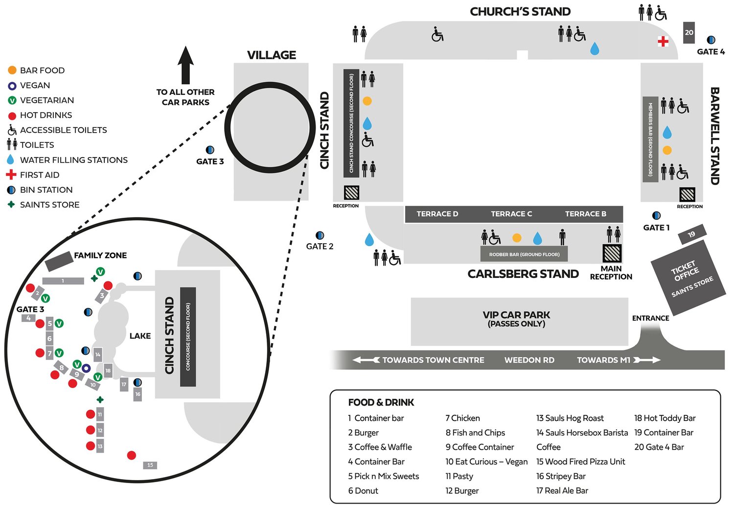 Guide to the Gardens | Stadium Map