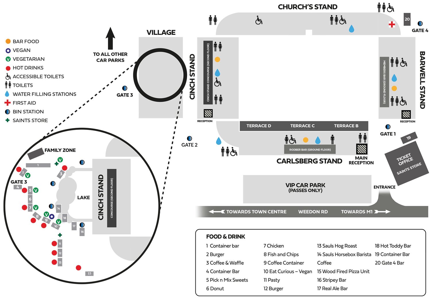 Guide to the Gardens | Stadium Map