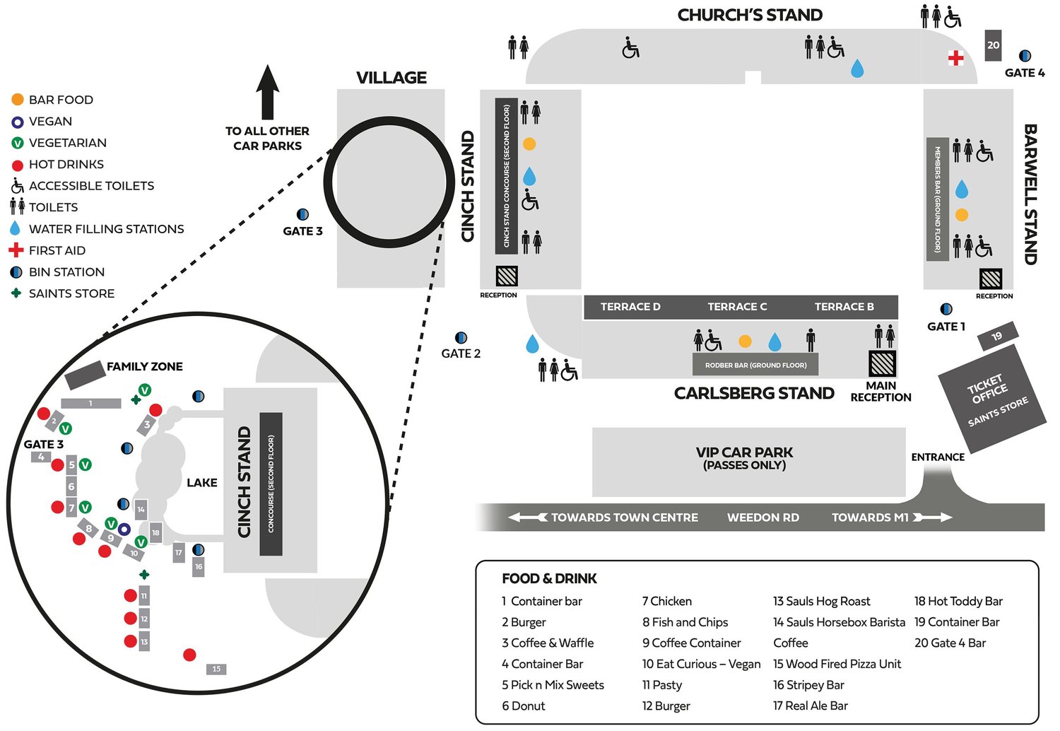 Guide to the Gardens | Stadium Map