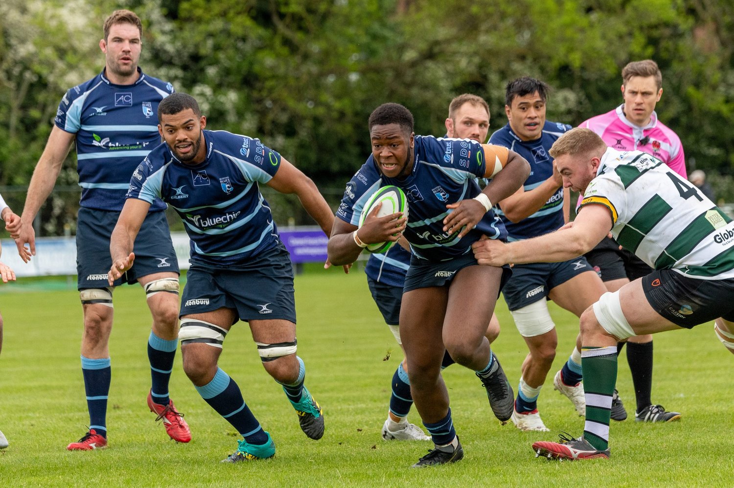 Manny Iyogun of Saints on the charge for Bedford