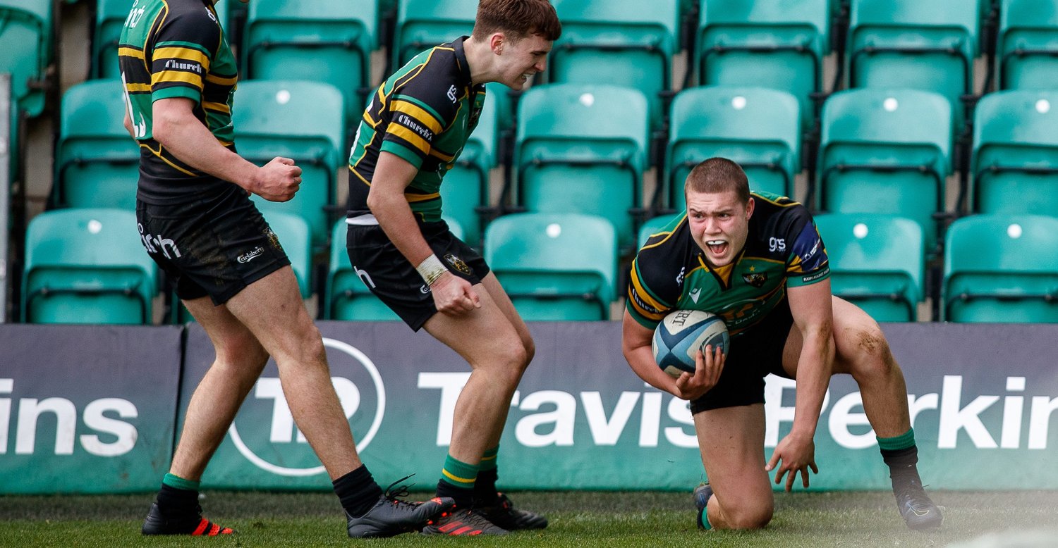 Northampton Saints' Under-18s secured their spot in the Final with a bonus-point win over Newcastle Falcons.