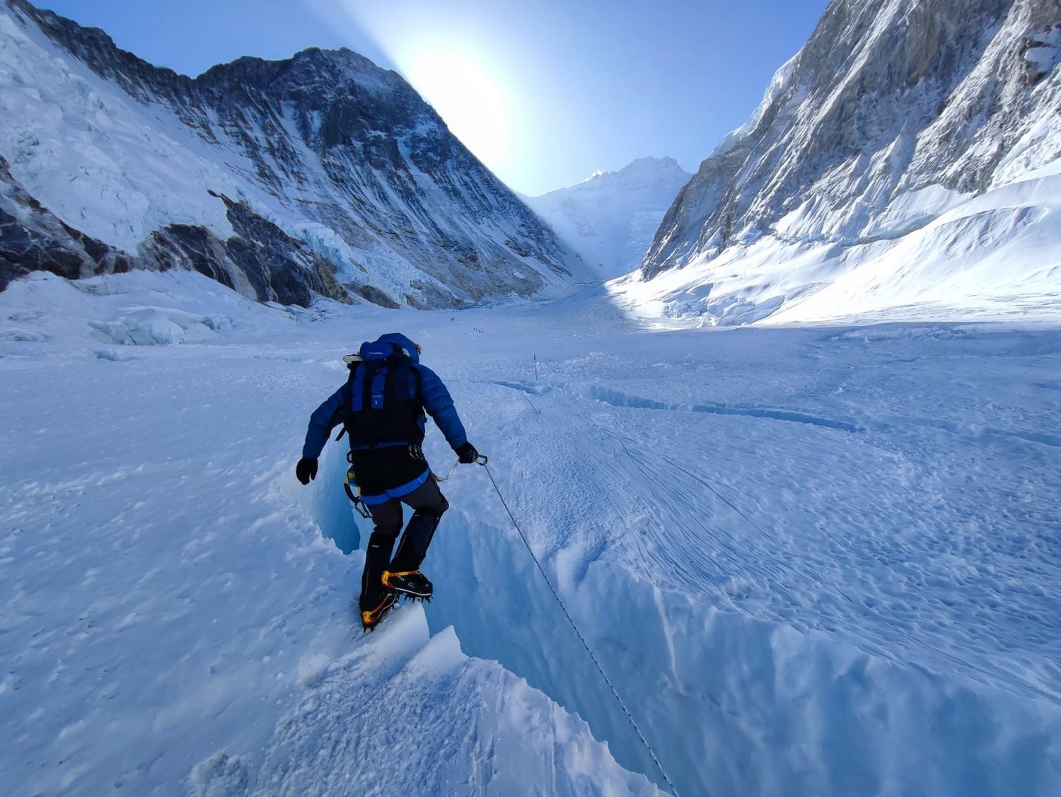 Former Saint Arthur Prestidge summited Mount Everest for a second time in May, flying a Northampton flag at the top.