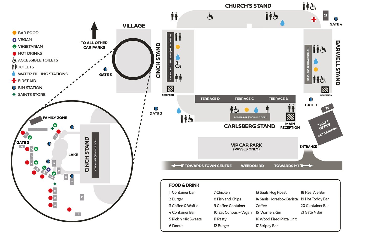 Guide to the Gardens | Stadium Map