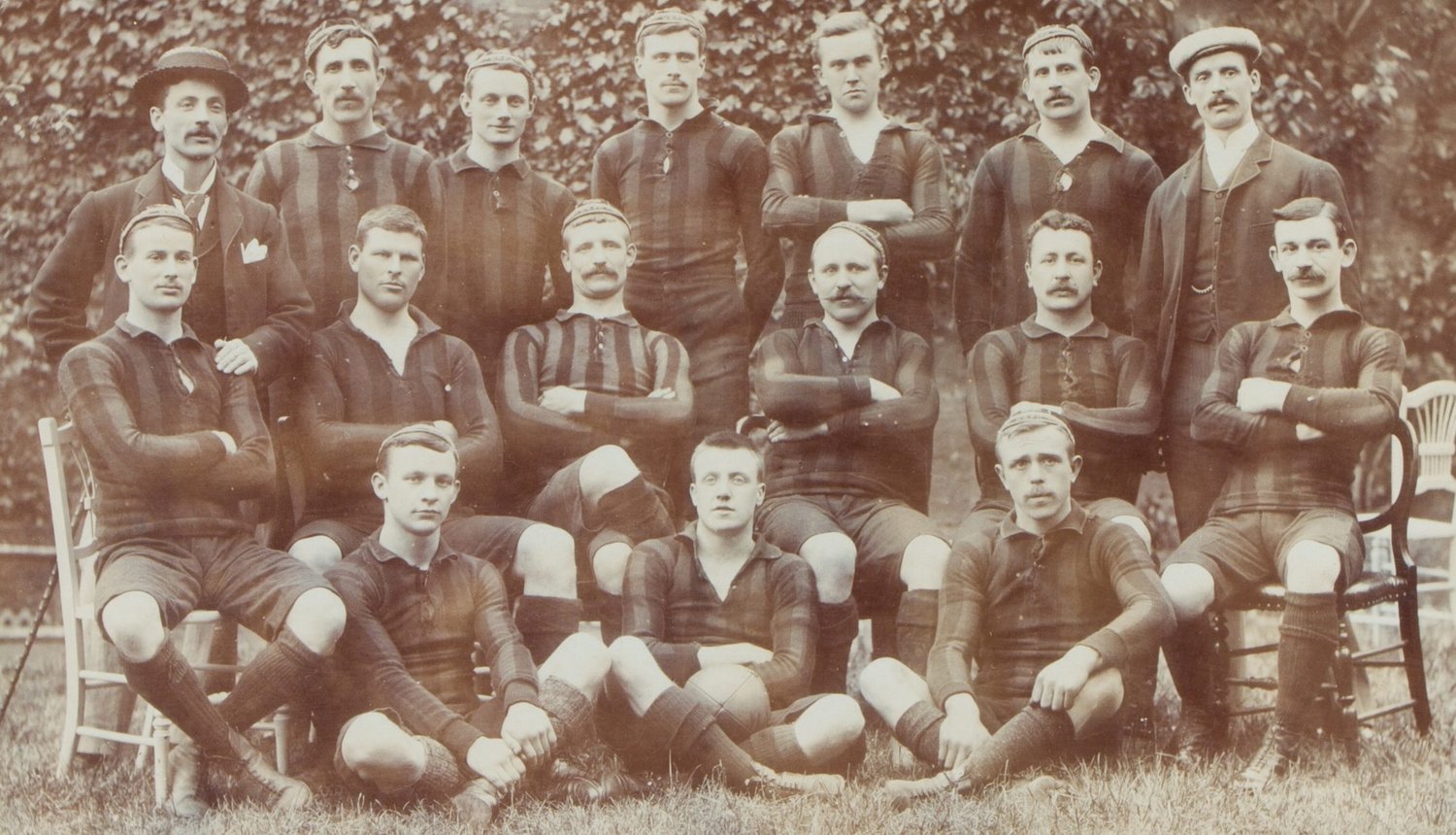 Northampton Saints’ 1895-96 squad included Albert Orton (middle row, third from right)