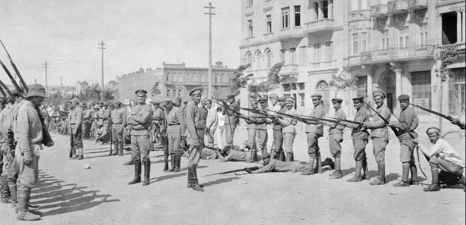 Armenian soldiers on parade in Baku