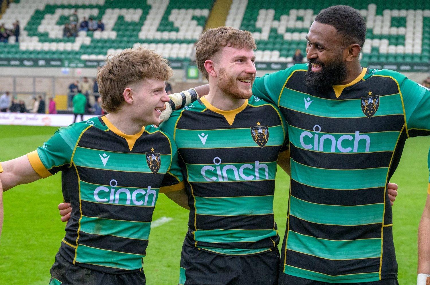 Brothers Jake and Alfie Garside feature together for Northampton Saints