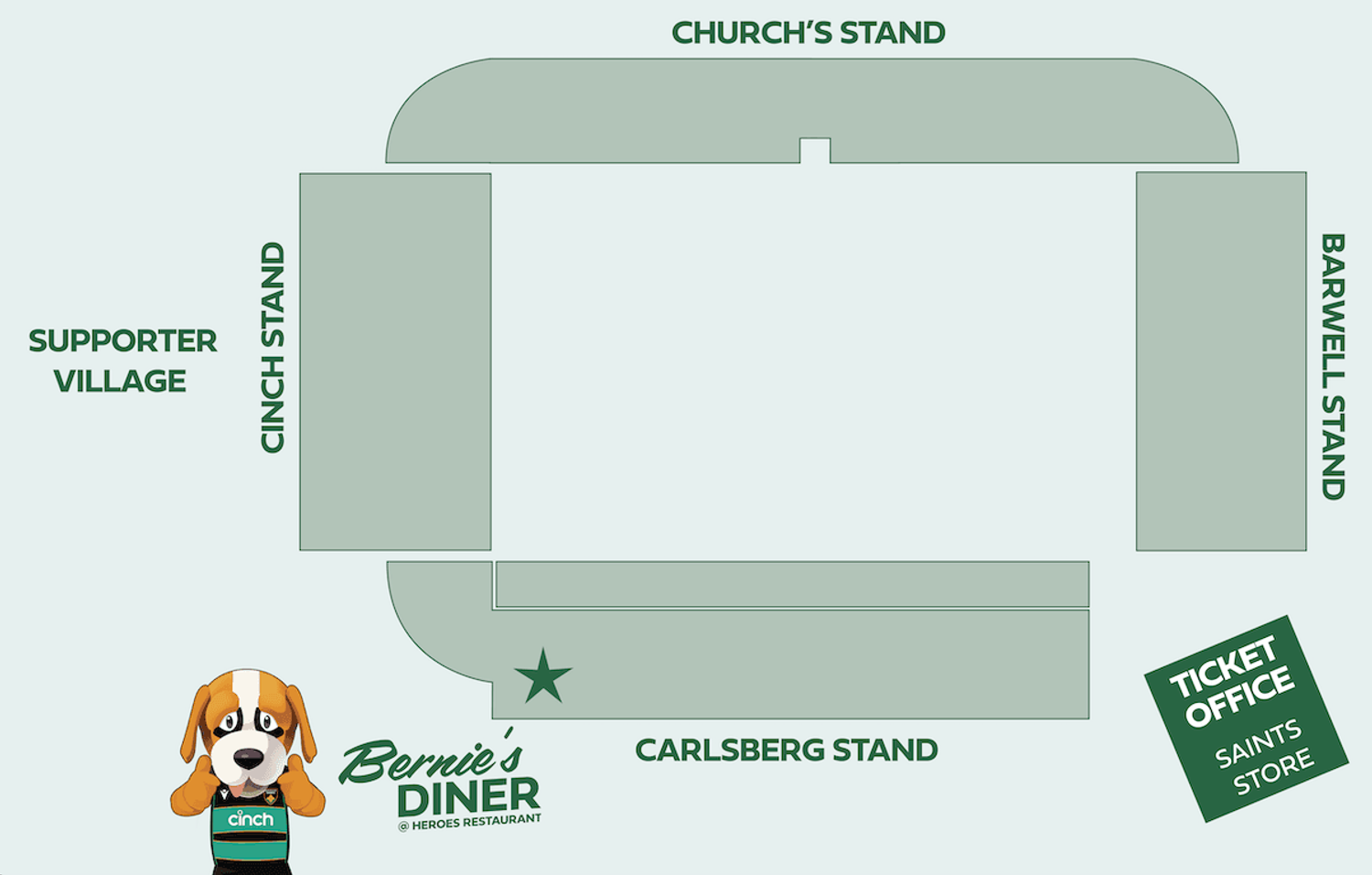 Stadium Map: Bernie‘s Diner