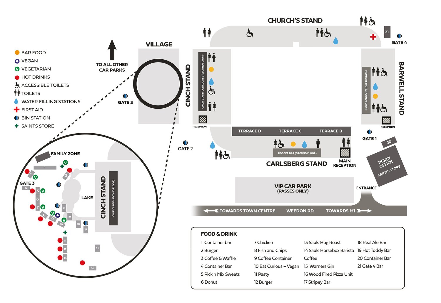 Guide to the Gardens | Stadium Map