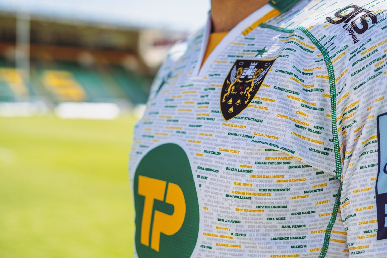 Lewis Ludlam models Northampton Saints‘ 2021/22 Away Kit