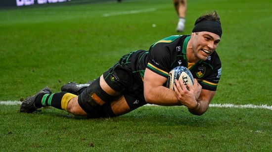 Josh Kemeny of Northampton Saints against Newcastle Falcons.