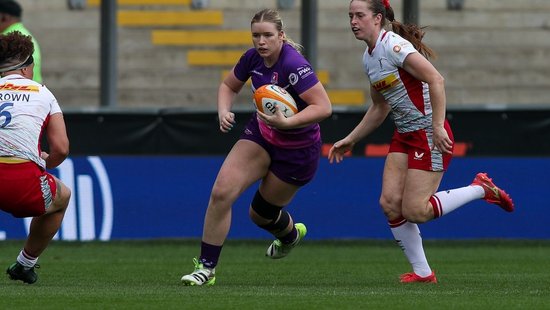 Carmela Morrall of Loughborough Lightning against Harlequins.