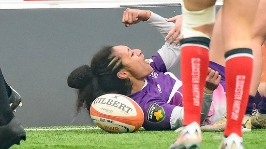 Bulou Mataitoga of Loughborough Lightning against Gloucester-Hartpury.