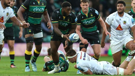 Northampton Saints’ Emmanuel Iyogun during the 2024/25 season.