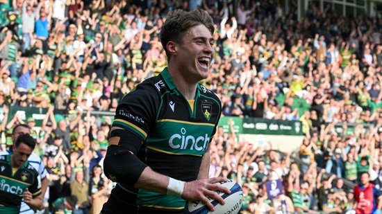 Tommy Freeman of Northampton Saints