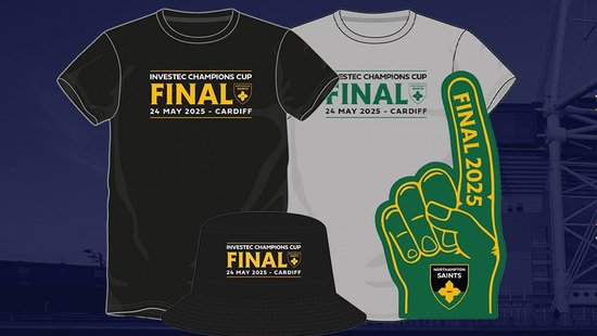 Saints merchandise for the Investec Champions Cup Final is now available