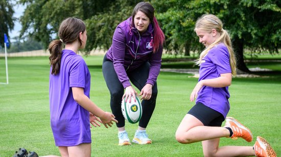 Loughborough Lightning players coach at Stowe School