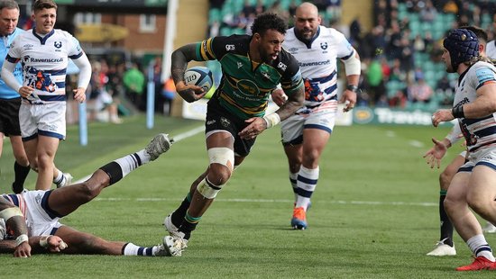 Courtney Lawes in action for Northampton Saints