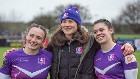 Loughborough Lightning celebrate their victory over Bristol Bears.