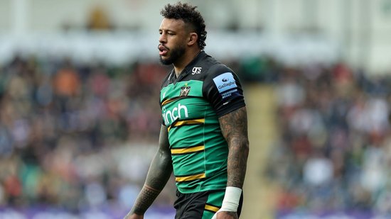 Courtney Lawes in action for Northampton Saints