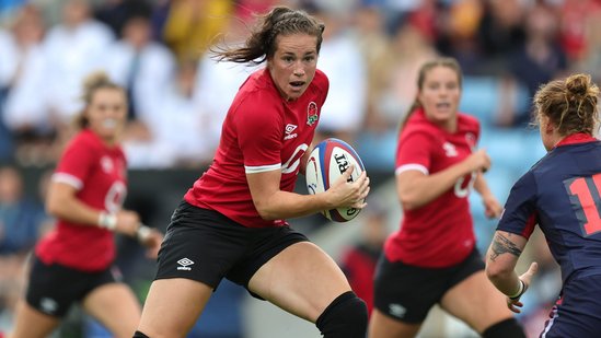 Loughborough Lightning’s Emily Scarratt featuring for the Red Roses