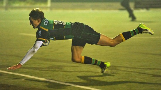 Northampton Saints Academy in action against Yorkshire Academy.