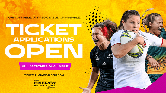 The ticket application phase is open for Women’s Rugby World Cup 2025