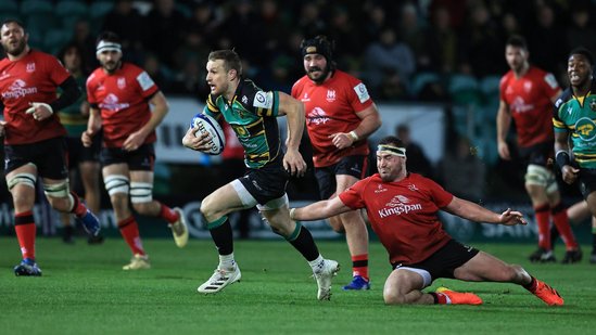 Rory Hutchinson in action for Northampton Saints