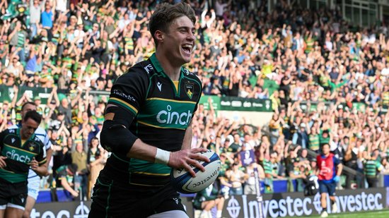 Tommy Freeman of Northampton Saints