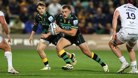 Northampton Saints’ Ollie Sleightholme during the 2024/25 season.