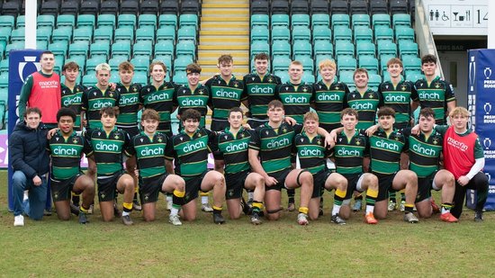 Northampton U18 Academy after their victory against Leicester Tigers.