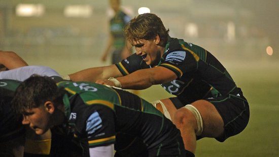 Northampton Saints Academy in action against Yorkshire Academy.