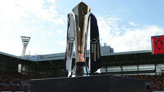 The Premiership Rugby Cup trophy