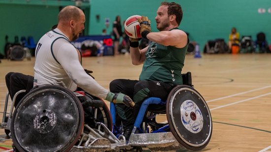 Saints Wheelchair Rugby in action at Aylesbury