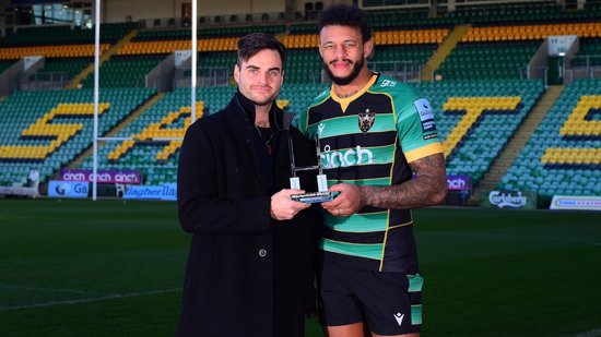 Courtney Lawes of Northampton Saints has won the Gallagher Player of the Month award